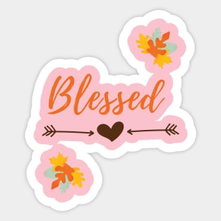 Blessed Fall Autumn Design Sticker